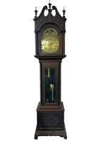 19TH CENT. HEAVY CARVED TALL CASE CLOCK