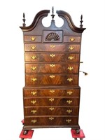 18TH CENT. MAHOGANY CHIPPENDALE CHEST ON CHEST