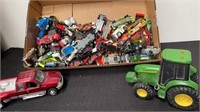 Group of cars and tractor