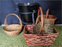 Wrought Iron Planter, Pot & Baskets