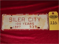 1987 Siler City Plate