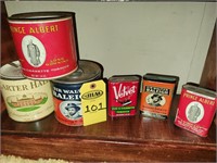 6 Tobacco Tins