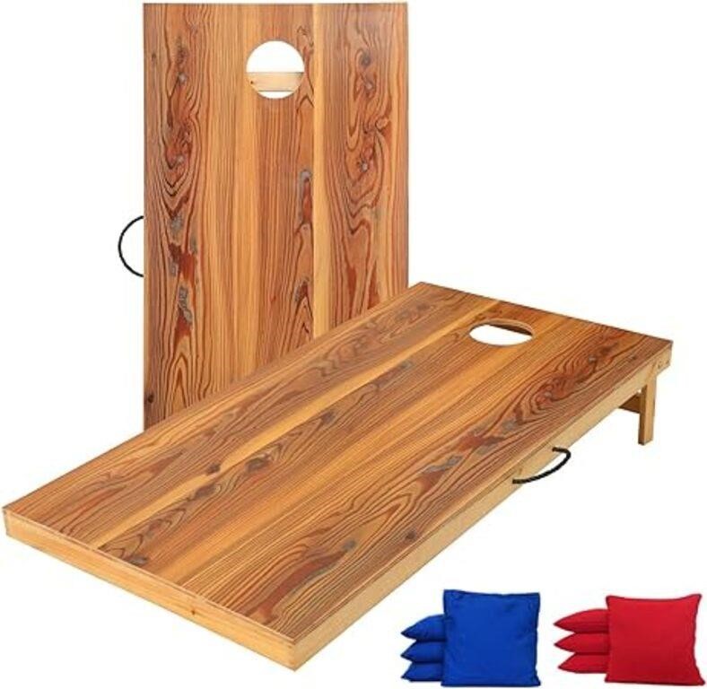 Solid Wood Premium Corn Hole Outdoor Game Set,