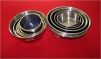 Lot of Stainless Mixing Bowls Various Sizes