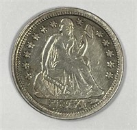 1854 Seated Liberty Silver Dime Extra Fine XF det
