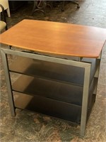 Wood/Metal Work Surface with Shelves