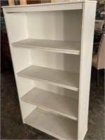 White 5 foot tall bookshelf