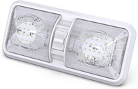NEW LED RV Ceiling Double Dome Light Fixture