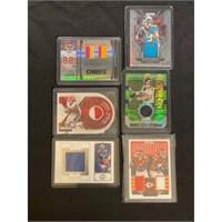 (6) Football Patch Cards