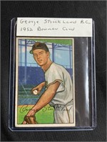 BOWMAN 1952 GEORGE STRICKLAND ROOKIE CARD