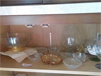 Shelf of glassware