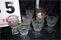 SET OF 8 AMERICAN FOSTORIA GLASSES