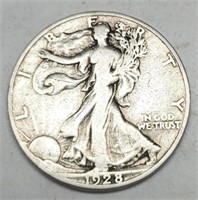 1928-S Walking Liberty Half Dollar VF