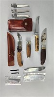 Grouping of Hunting Knives & Blades