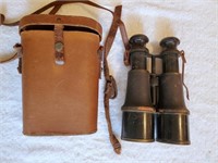 Binoculars & case - antique