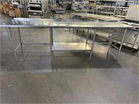 120” x 30” Stainless Steel Table