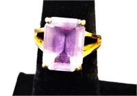 10k Gold and Amethyst Cocktail Ring