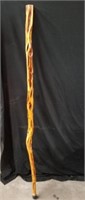 Very large wood walking stick 5 ft tall