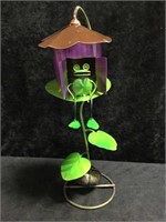 Metal Art Frog House on Lily Pad