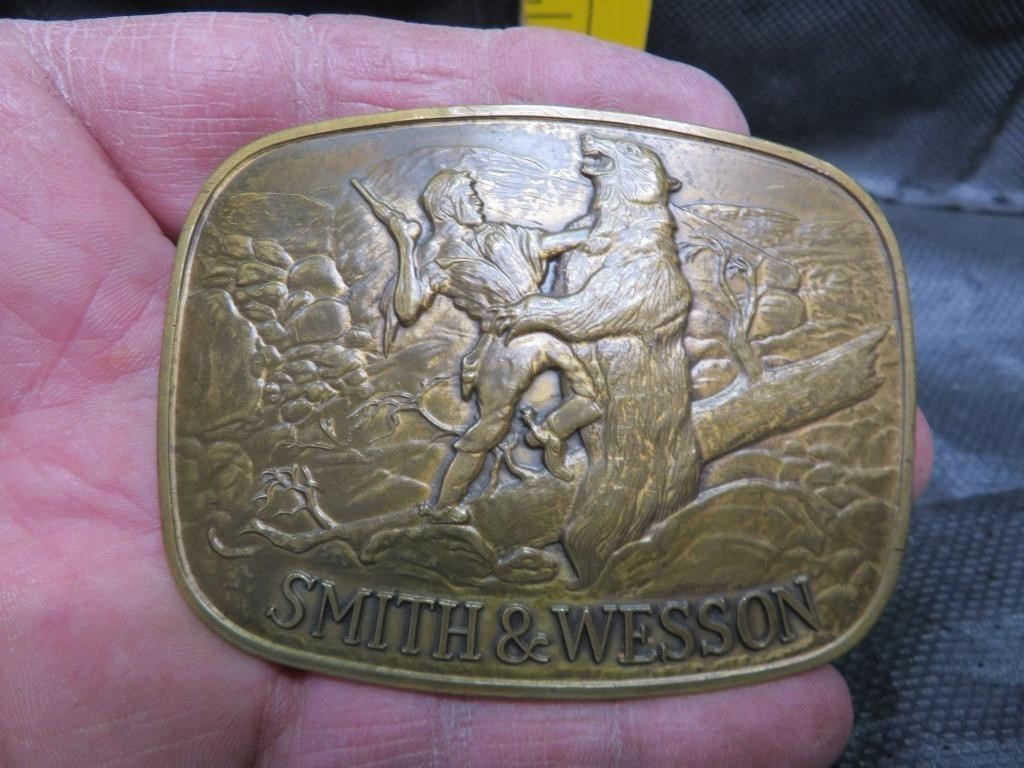Solid Brass Smith & Wesson Belt Buckle