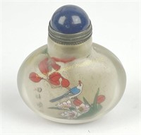 CHINESE VINTAGE REVERSE PAINTED SNUFF BOTTLE