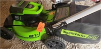 60V push mower, 21", w charger, NO BATTERIES