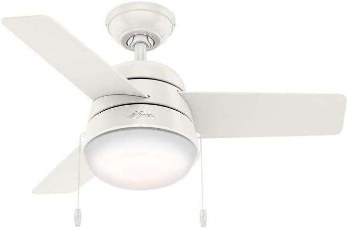 59301 Aker Indoor LED Fan  36 Inch  White