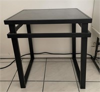 Black Square Table 20 x 19 x 16" & Book Stand