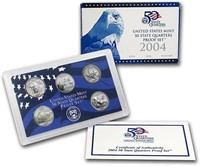 1999 United States Mint Proof Quarters 5 pc set