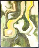 Linda Leonardson Prima Verde Abstract Oil Painting