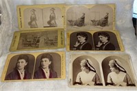 (6) 1890's Theater/Actresses Stereoview Cards