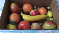 Vintage lot of plastic fruit life-size replicas