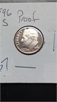 1996-S Proof Roosevelt Dime