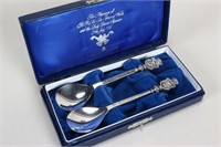 Pair of Commemorative Sterling Silver Spoons,