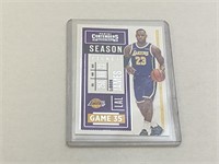 2020 Lebron James Contenders Basketball Card