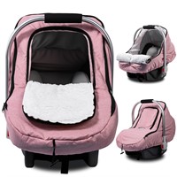 Plush Fleece Baby Car Seat Cover