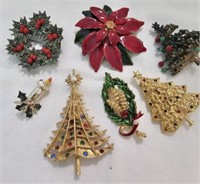 Vintage Christmas Brooches