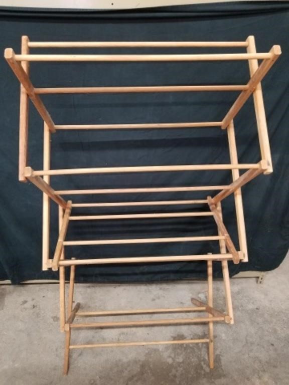Wooden Laundry Tree Drying Rack, 4' x 30"
