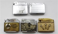 (5) VINTAGE LIGHTERS - ALL DIFF - ROLEX