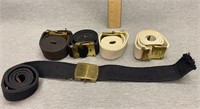 Vintage Cloth Brass Buckle Military Belts