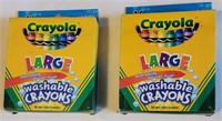 Crayola 16 pk large washable crayons x2