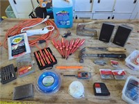 Handyman Lot with All Types of Hardware & Drill