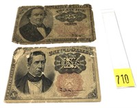 Lot, Fractional currency notes, 2 pcs.