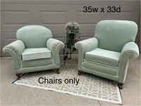 Mint green chairs for your sunroom.