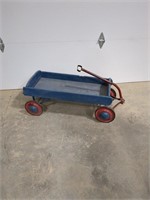 Wooden wagon 3'long x 18" w, metal wheels and
