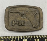 P-08 Luger Brass Belt Buckle