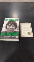 Joe Namath All the way signed with COA book