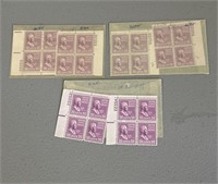 1938 William Taft 50 Cent Stamp Plate Block Lot