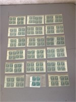 1938 James Garfield 20 Cent Stamp Plate Block Lot