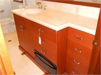 Marble Vanity with Thermador Towel Warmer